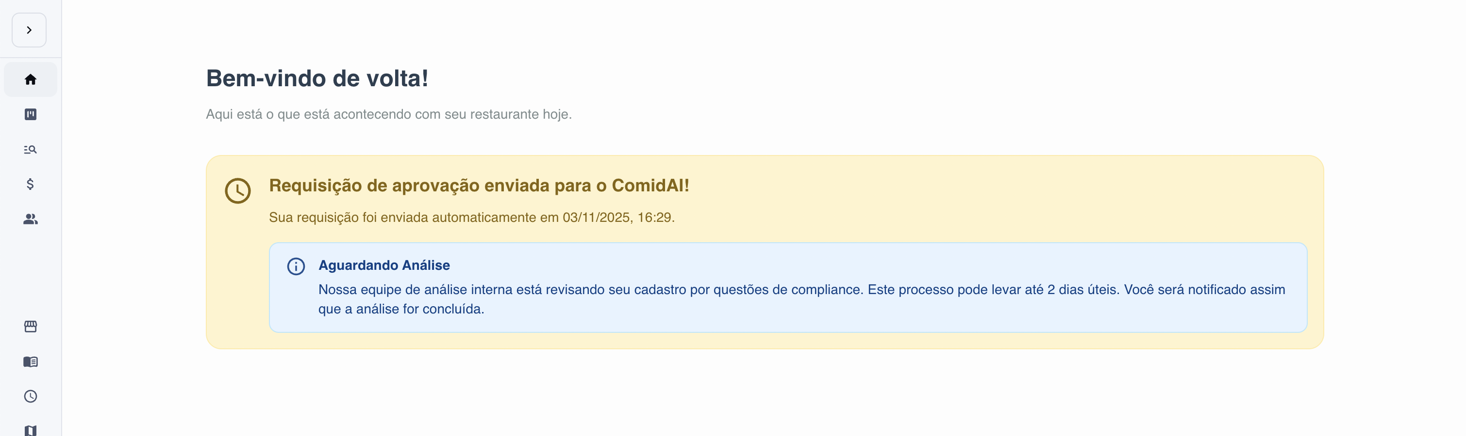 Loja em análise pelo time ComidAI